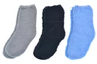 Detské chlpaté ponožky KIDS - 3 páry, mix farieb, veľkosť 31-34