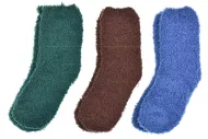 Detské chlpaté ponožky KIDS - 3 páry, mix farieb, veľkosť 27-30
