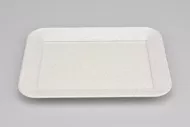 Plastový obdélníkový podnos TVAR - Mramorový (17,5x13,5cm)