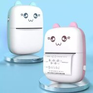 Prenosná tlačiareň Mini Print pre inteligentné telefóny v tvare Mačičky