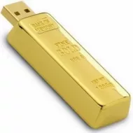 USB Flash disk - 16 GB - zlatá tehlička