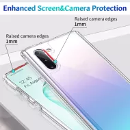 Nárazuvzdorný ochranný kryt na Samsung Galaxy Note 10+ - transparentný