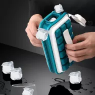 Prenosný výrobník ľadu s fľašou na vodu - 2 v 1