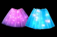 Princeznovská sukňa s LED svetlom - růžová