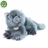 Plyšová perzská mačka - ležiaca - sivá - 30 cm - Rappa