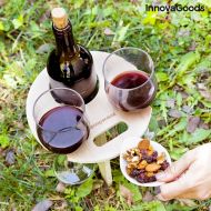 Vonkajší prenosný skladací stolík na víno Winnek - InnovaGoods