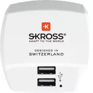 USB nabíjací adaptér DC10UK pre UK - 2400 mA - 2x USB výstup - SKROSS