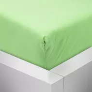 Prémiové jersey prestieradlo - zelené - BedStyle - 160 x 200 cm
