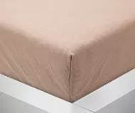 Prémiové jersey prestieradlo - svetlohnedé - BedStyle - 90 x 200 cm