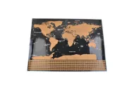 Stieracia mapa sveta s vlajkami a doplnkami - v darčekovom tubusu - 82 x 59 cm - Malatec
