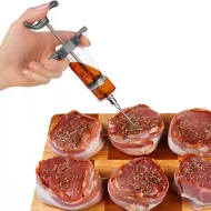 Injektor na mäso na vstrieknutie marinády + 3 ihly - Ruhhy