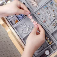 Organizér na šperky do zásuvky - veľké priehradky