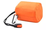 Núdzový spací vak s taškou, karabínou a núdzovou píšťalkou