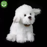 Plyšový pes bišónik sediaci, 26 cm ECO-FRIENDLY