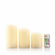 Viacfarebné sviečky LED s efektom plameňa a diaľkovým ovládaním Lendles - 3 ks - InnovaGoods
