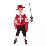 Detský kostým mušketier červený (M)