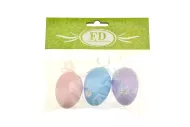 Veľkonočné vajíčka - modré, fialové a ružové - 3 ks