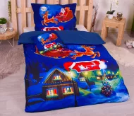 Trojdielna súprava 3D obliečok - Santa s darčekmi - 140 x 200