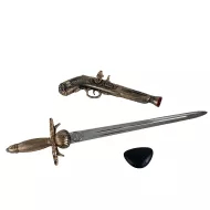 Pirátska súprava - bambitka s mečom a klapkou na oko - Rappa
