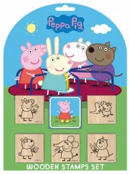 Súprava pečiatok s motívmi Prasiatka Peppy - 5 + 1 - Jiri Models