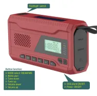 Prenosné rádio s powerbankou a dynamom - WR-6