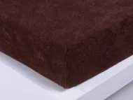 Prémiové froté prestieradlo - tmavohnedé - BedStyle - 180 x 200 cm