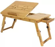 Bambusový stolík na notebook do postele - 30 x 50 cm