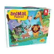 Puzzle - zvieratá v džungli - 208 ks - 90 x 64 cm - Rappa