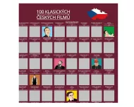 Stierací plagát - 100 klasických českých filmov