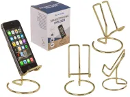 Kovový stojanček/držiak telefónu, smartphonu - zlatý