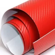 Dizajnová karbónová fólia - červená - 30 x 127 cm
