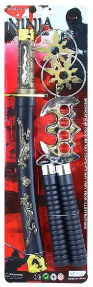 Japonský meč katana s príslušenstvom - 5 kusov - Rappa