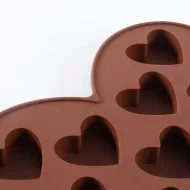 Silikónová forma na čokoládu alebo na ľad v tvare srdca