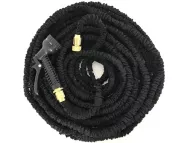 Flexibilná hadica s rozprašovačom a mosadzným závitom - 60 m - čierna