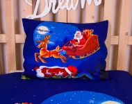 Trojdielna súprava 3D obliečok - Santa s darčekmi - 140 x 200