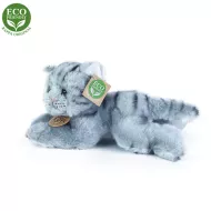 Plyšová mačka - sivá - ležiaca - 30 cm - Rappa