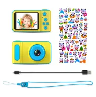 Detský mini fotoaparát s kamerou - žlto-modrý