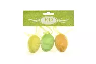 Veľkonočné vajíčka - žlté, oranžové a zelené - 3 ks
