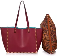 Elegantná dámska kabelka LS00477 - vínová - LS Fashion