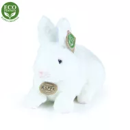 Plyšový ležiaci zajac - biely - 23 cm - Rappa