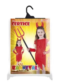 Detský kostým Čertica s rohmi (S)