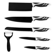 Súprava nožov Top Chef - 6 ks - čierne - Cecotec