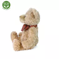 Plyšový medveď retro s mašľou sediaci, 30 cm, ECO-FRIENDLY