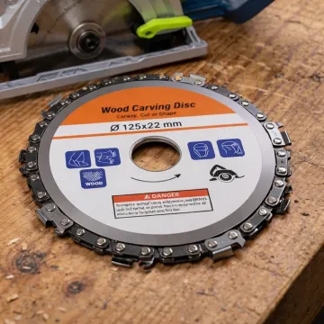Reťazový rezný kotúč na drevo - 125 x 22 mm