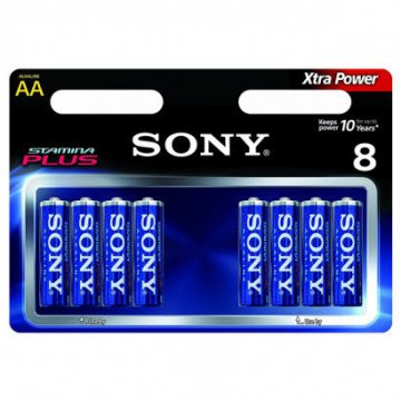 Sony Stamina Plus AM3-B8D, 1,5 V - 8x AA alkalická baterie Sony Stamina Plus AM3-B8D, 1,5 V - 8x AA alkalická baterie