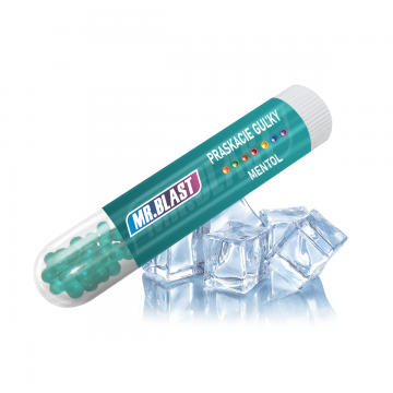 Praskacie guľky Mr. Blast - Mentol - 100 ks Praskacie guľky Mr. Blast - Mentol - 100 ks