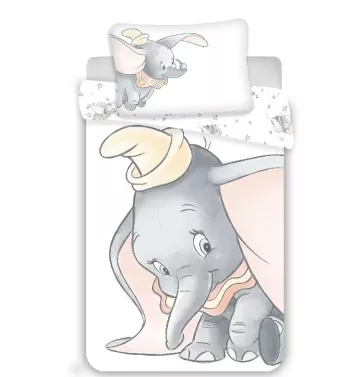 Obliečky do postieľky - Dumbo Grey baby - bavlna - 100 x 135 - 40 x 60 cm - Jerry Fabrics