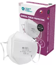 Český respirátor GPP2 FFP2 NR (CE) - 1 ks - biely - General Public Protection