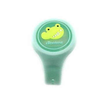 Repelentný LED RGB náramok proti komárom a kliešťom - zelený