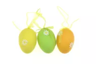 Veľkonočné vajíčka - žlté, oranžové a zelené - 3 ks